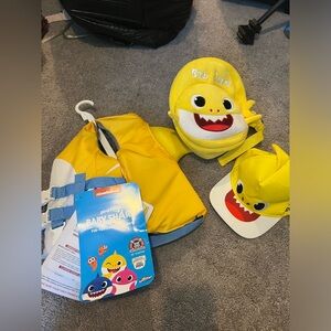 Baby Shark Life Jacket, Hat, and Mini Backpack